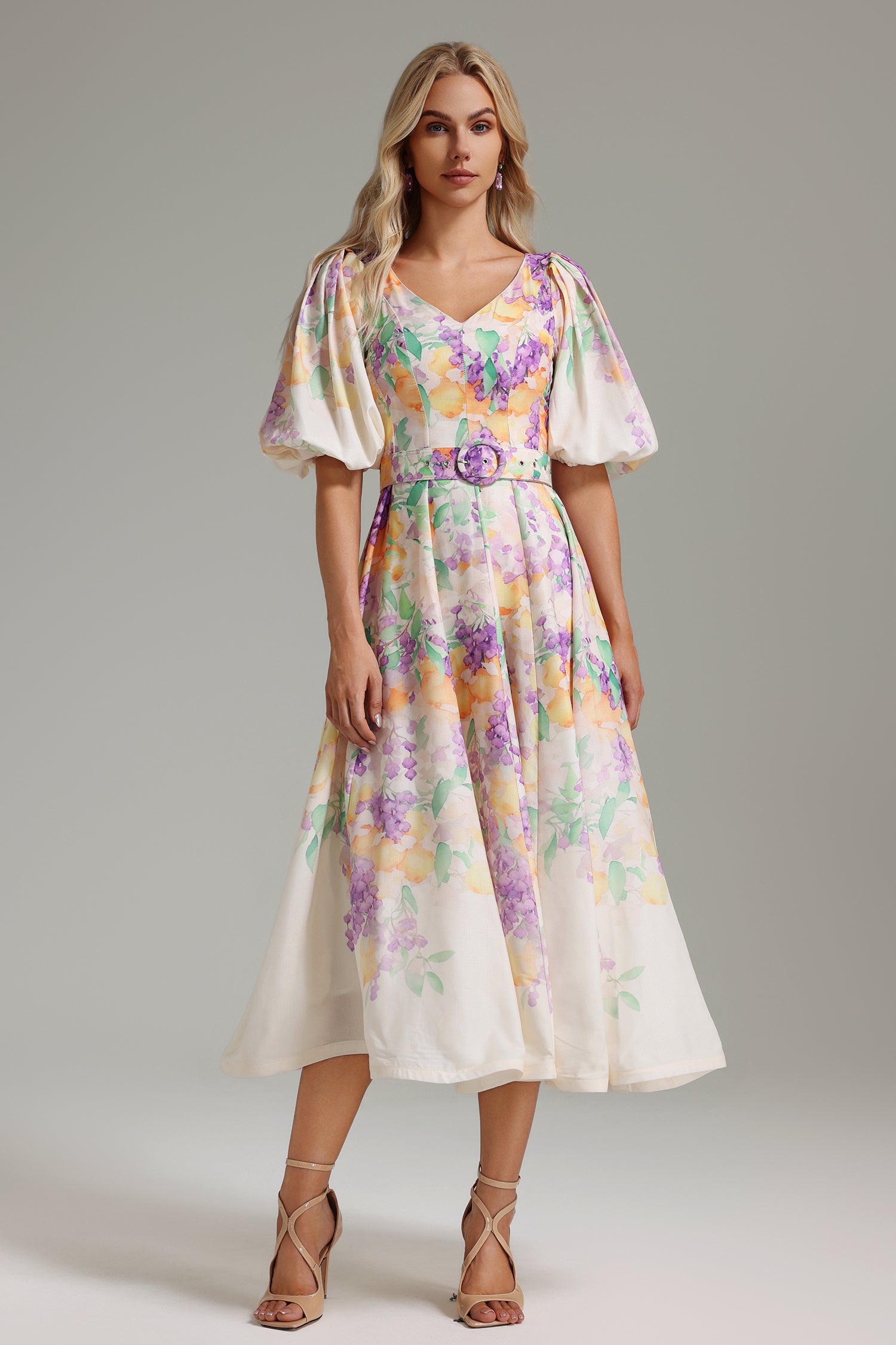 Wanie V-Neck Printed Dress