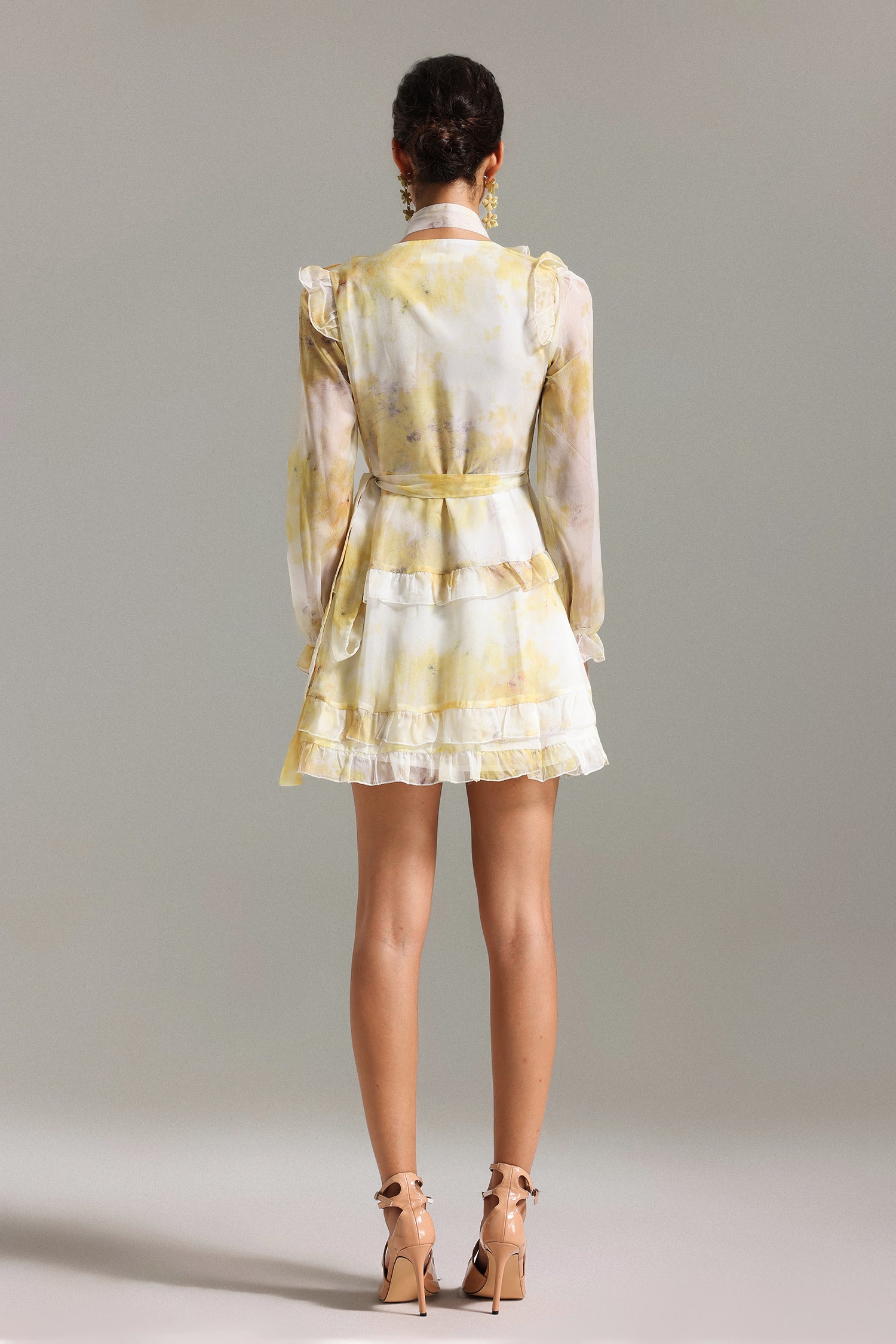 Xezey Printed Flounced Mini Dress