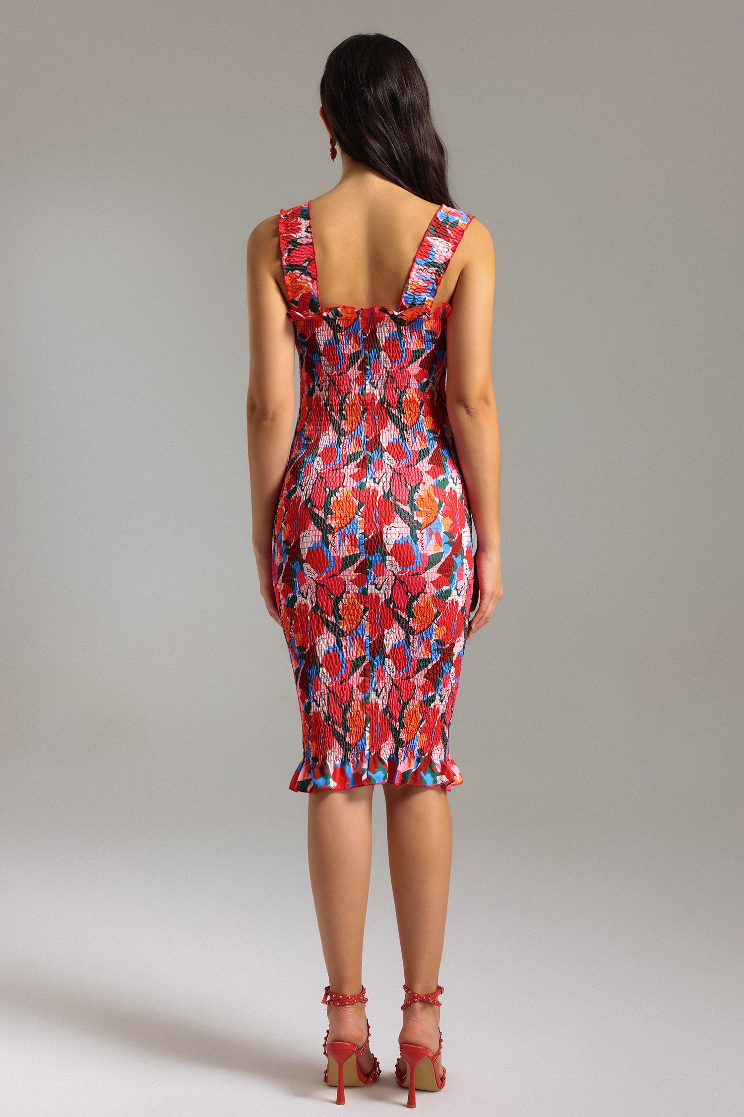 Yoka Bodycon Printed Midi Dress