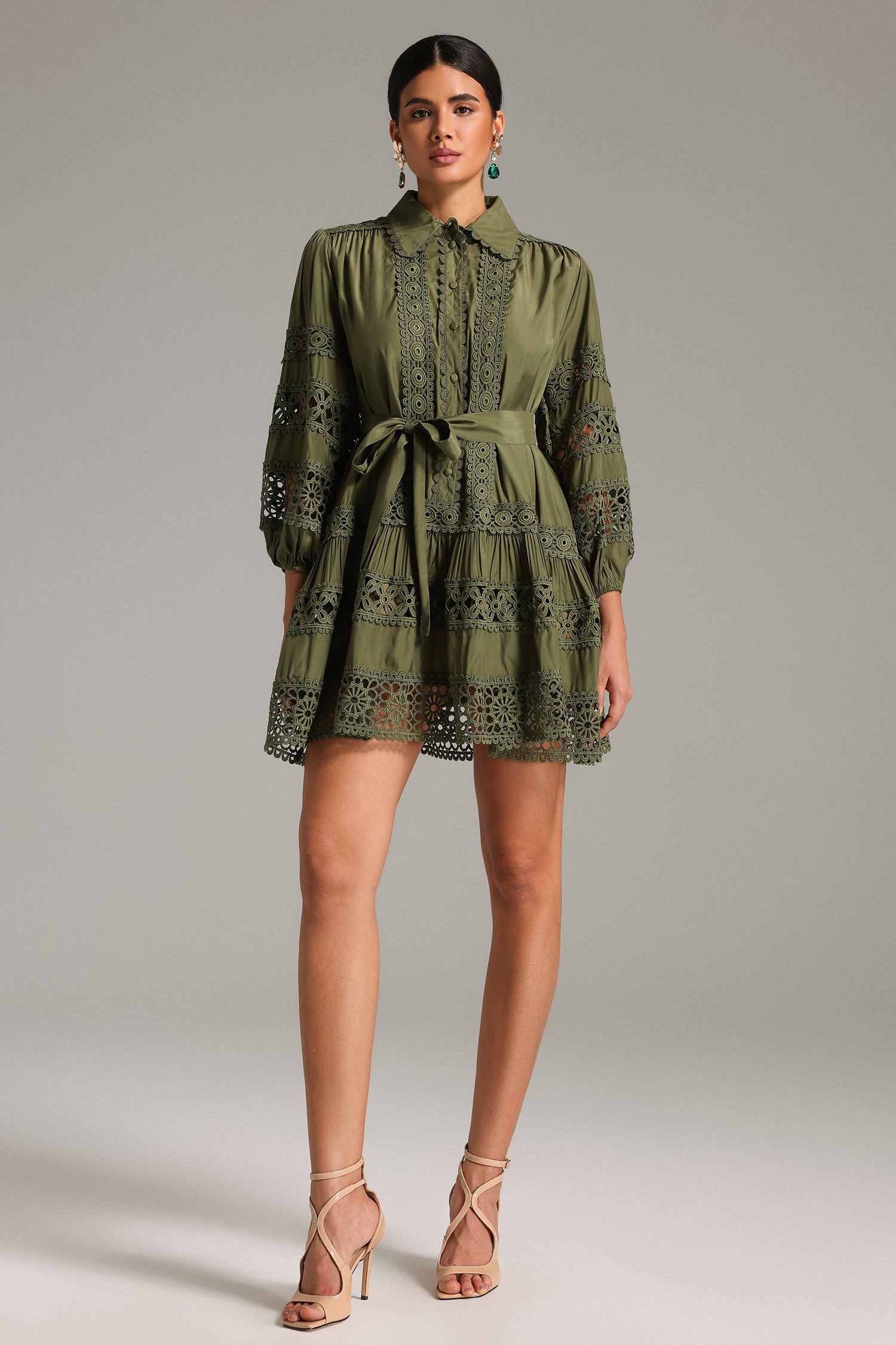 Zaha Crochet Embroidery Dress