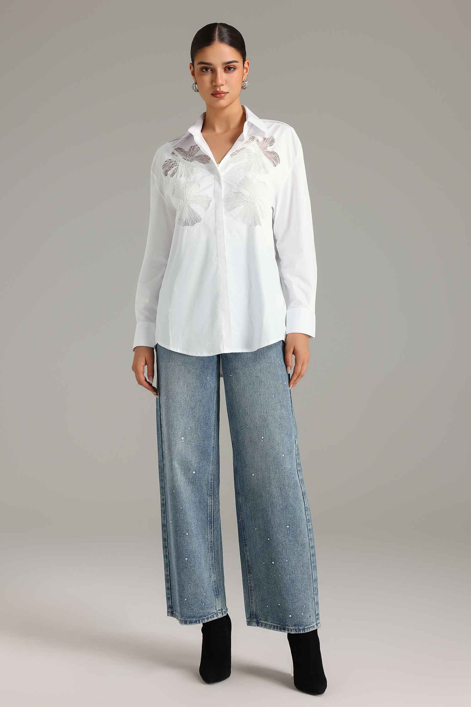 Zainab Flower Lace Shirt