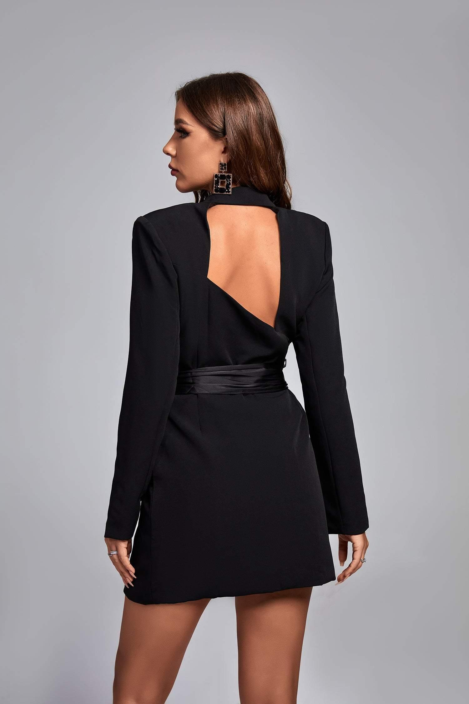 Myka Blazer Dress Black