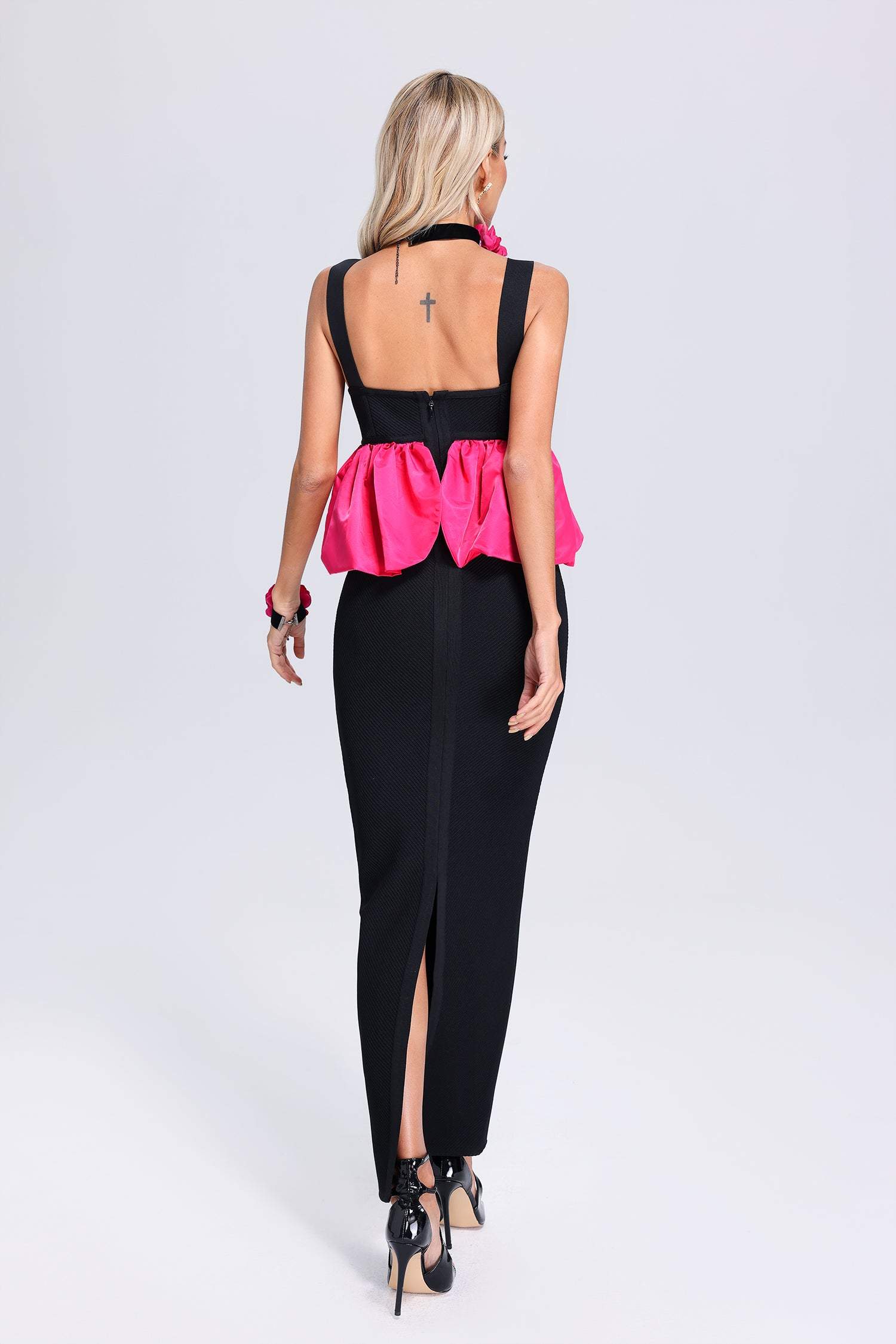 Madeleine Halter Bandage Maxi Dress