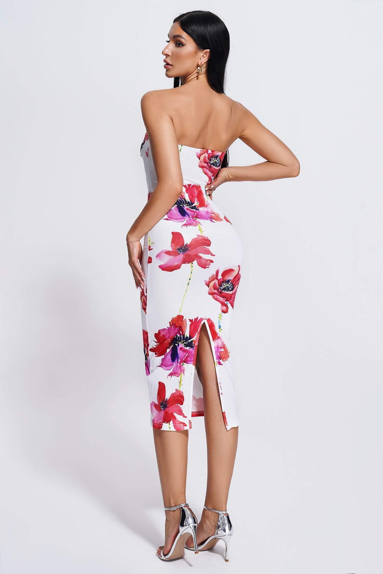 Danni Printed Midi Dress - Bellabarnett