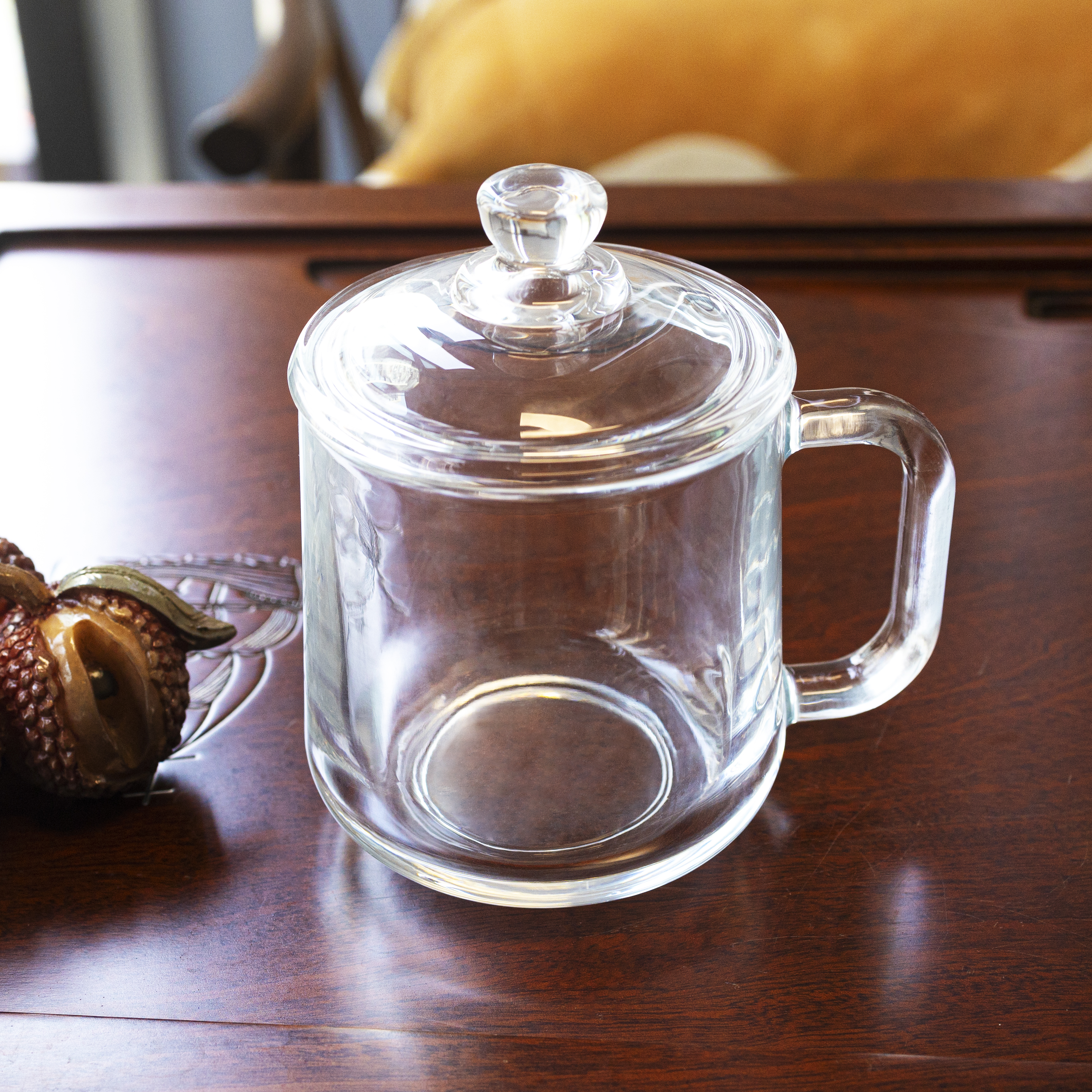 Handmade Natural Quartz Crystal Transparent Tea Cup(10.8oz/320ml)