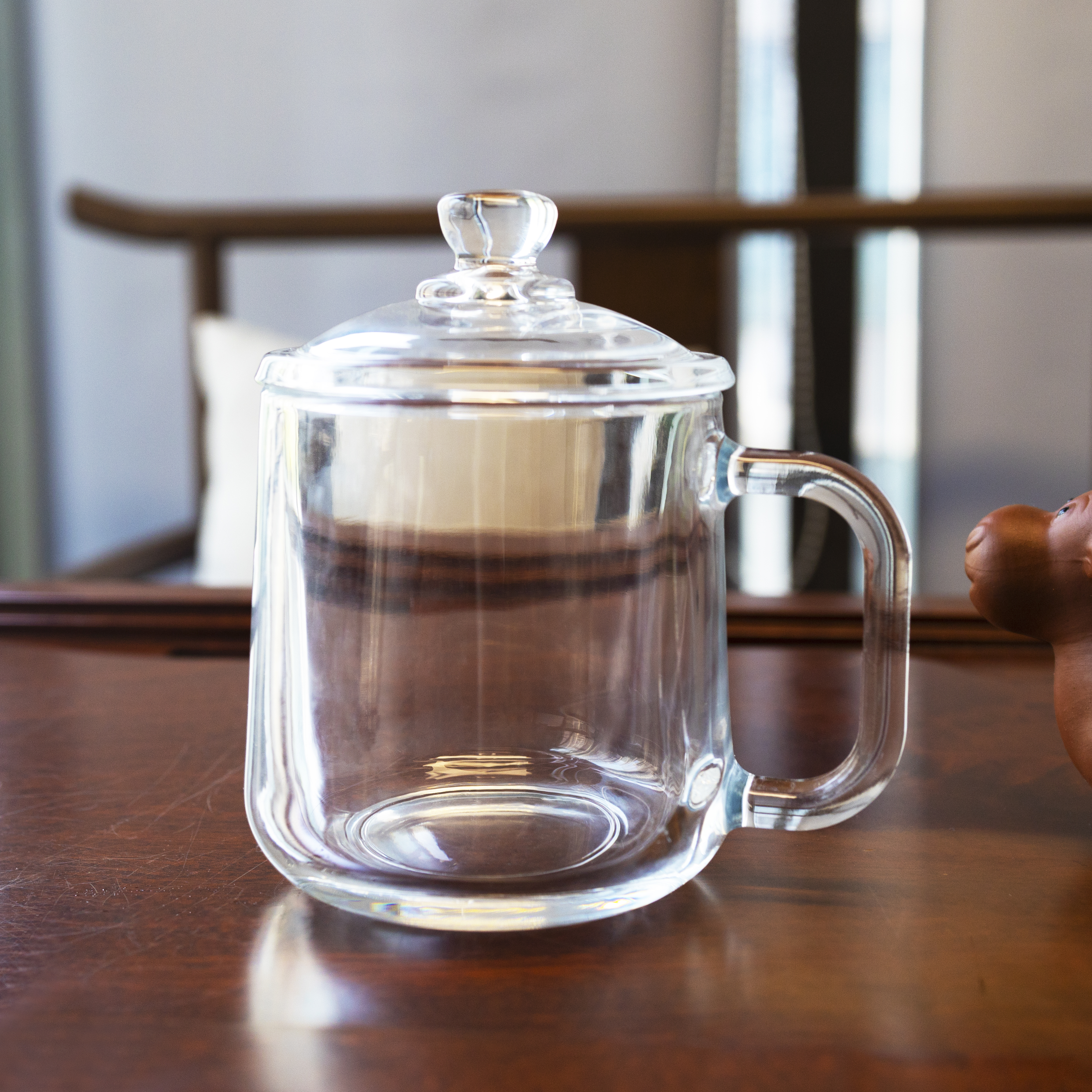 Handmade Natural Quartz Crystal Transparent Tea Cup(10.8oz/320ml)