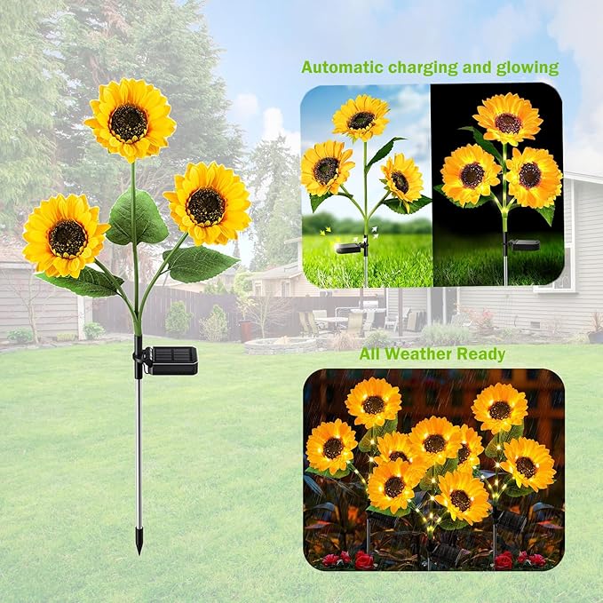 🌻Factory Direct Sales 49% Off !- 🌞Solar LED Sunflower Garden Lights-29.6inch/74cm