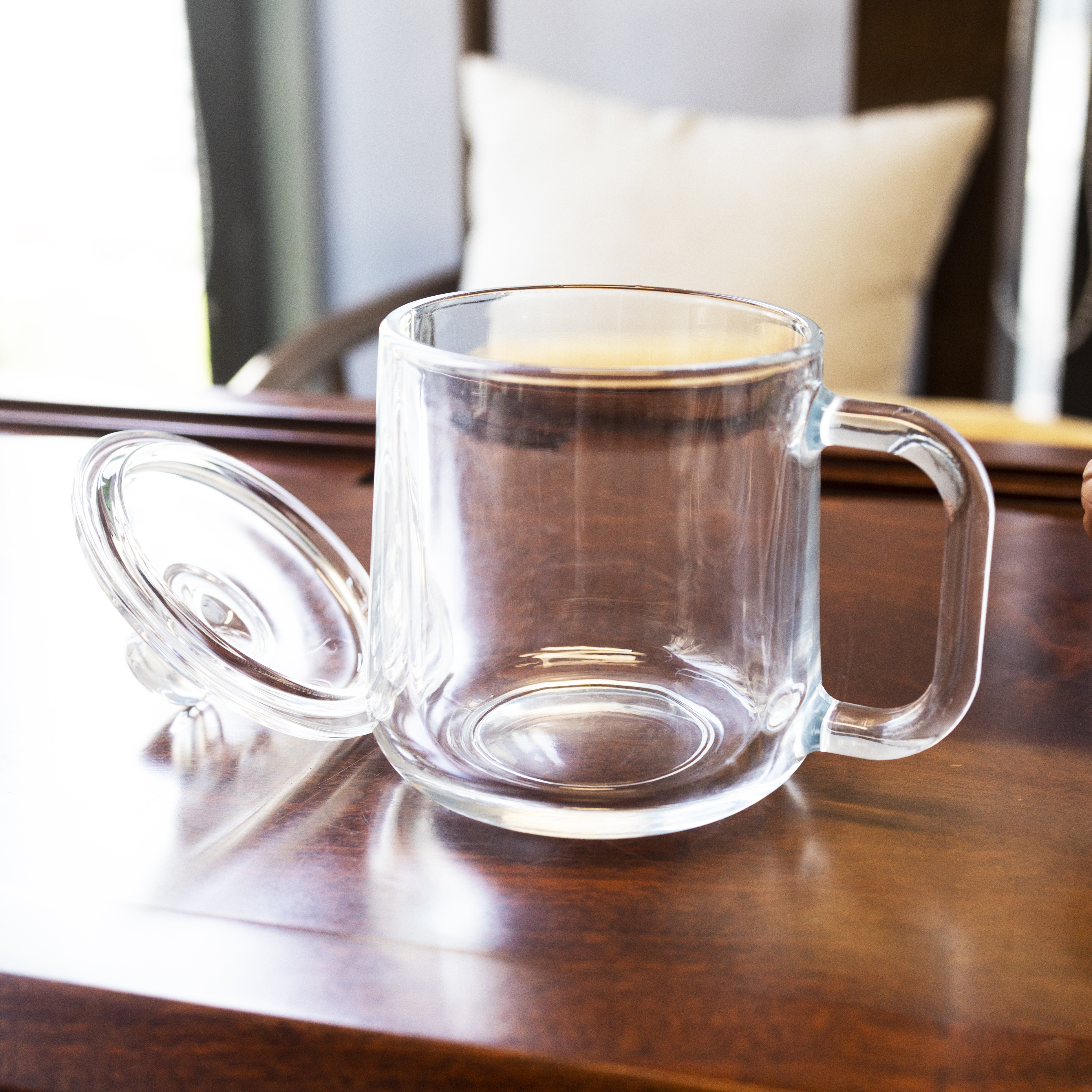 Handmade Natural Quartz Crystal Transparent Tea Cup(10.8oz/320ml)