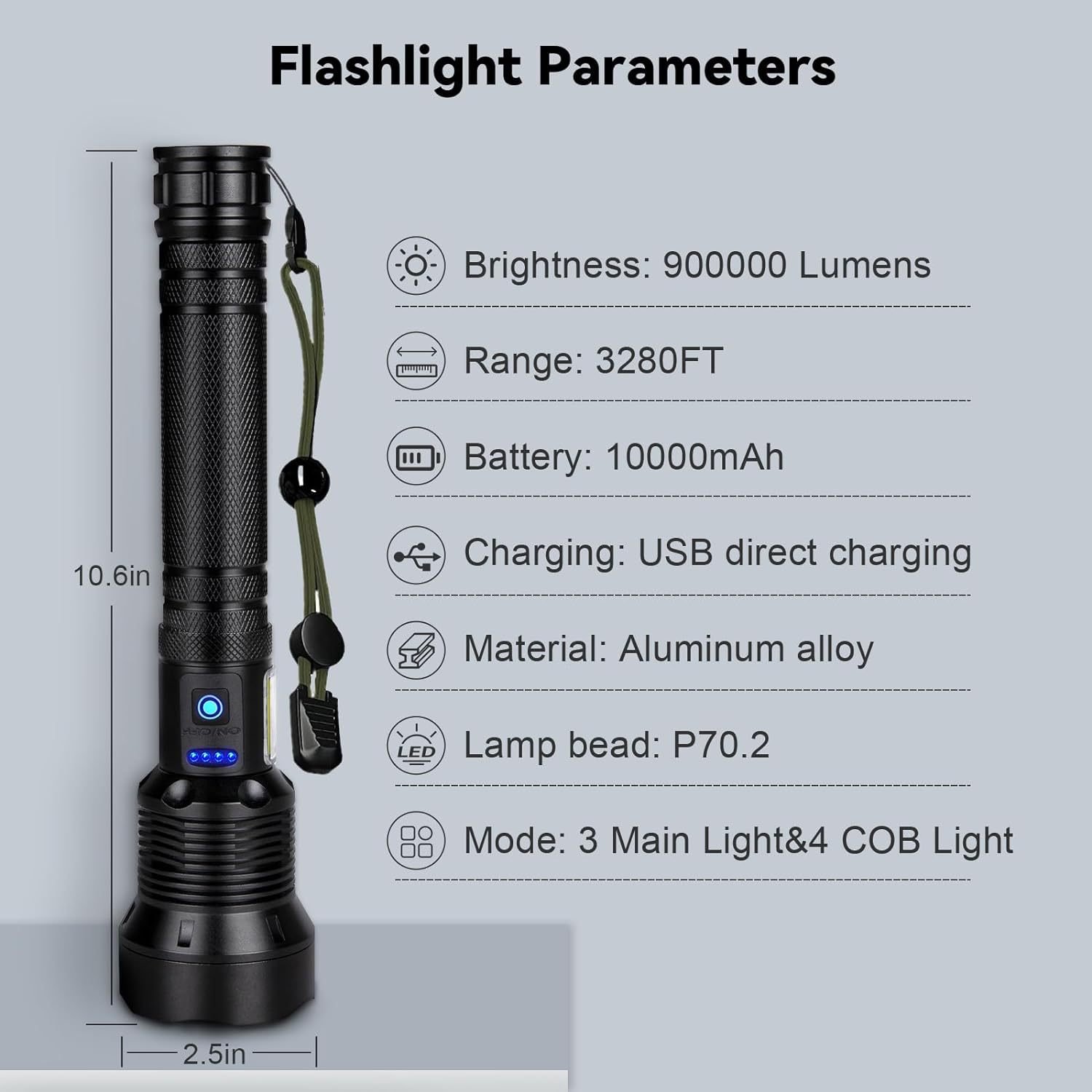 900000 LM Tactical Flashlight🔥Buy 2 Free Shipping🔥