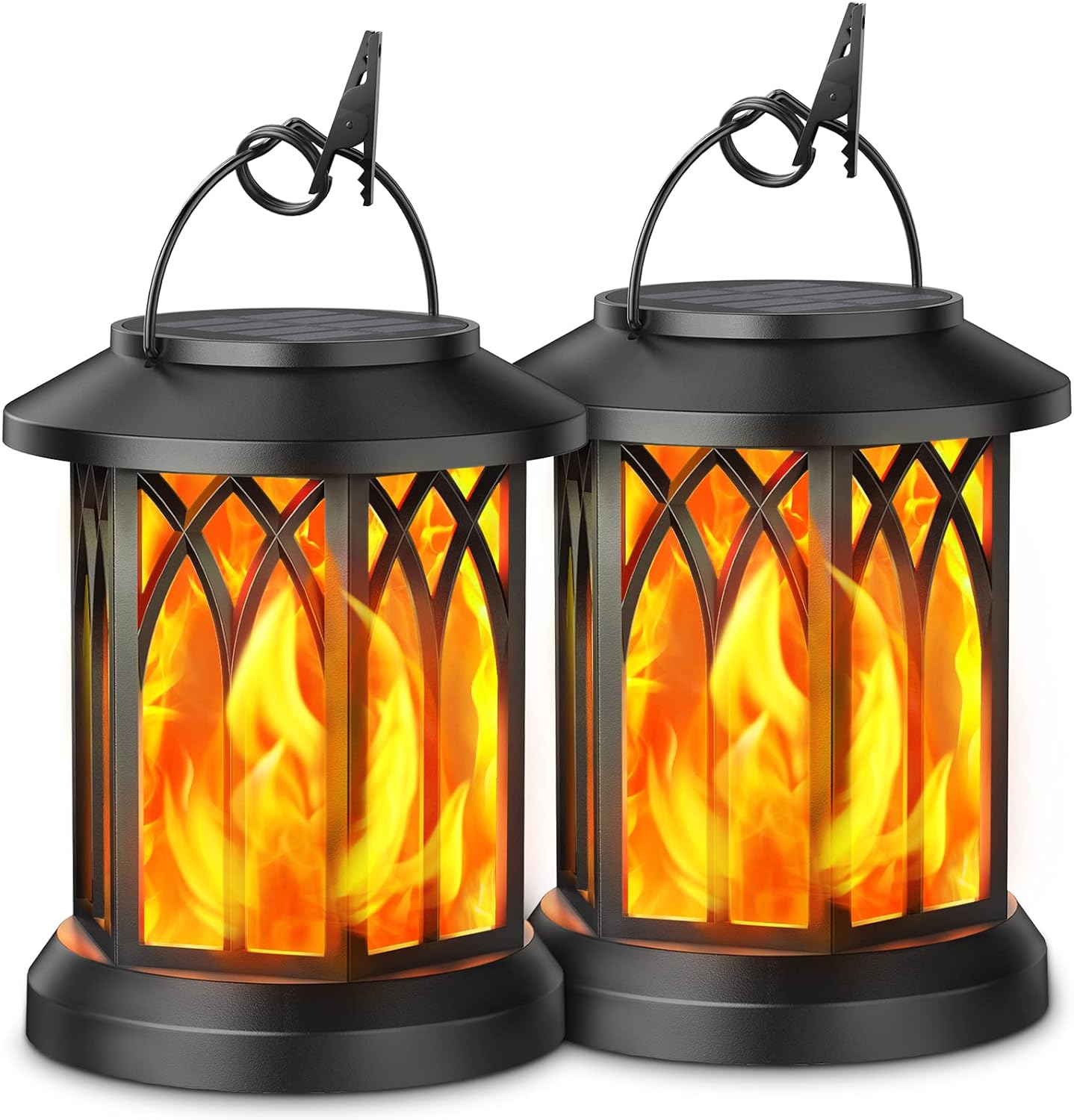 🏆Flash Sale⚡ 50K+ SOLD! Almost Gone-💥✨🔥 Upgraded Flickering Flame Solar Lantern Outdoor Waterproof Light