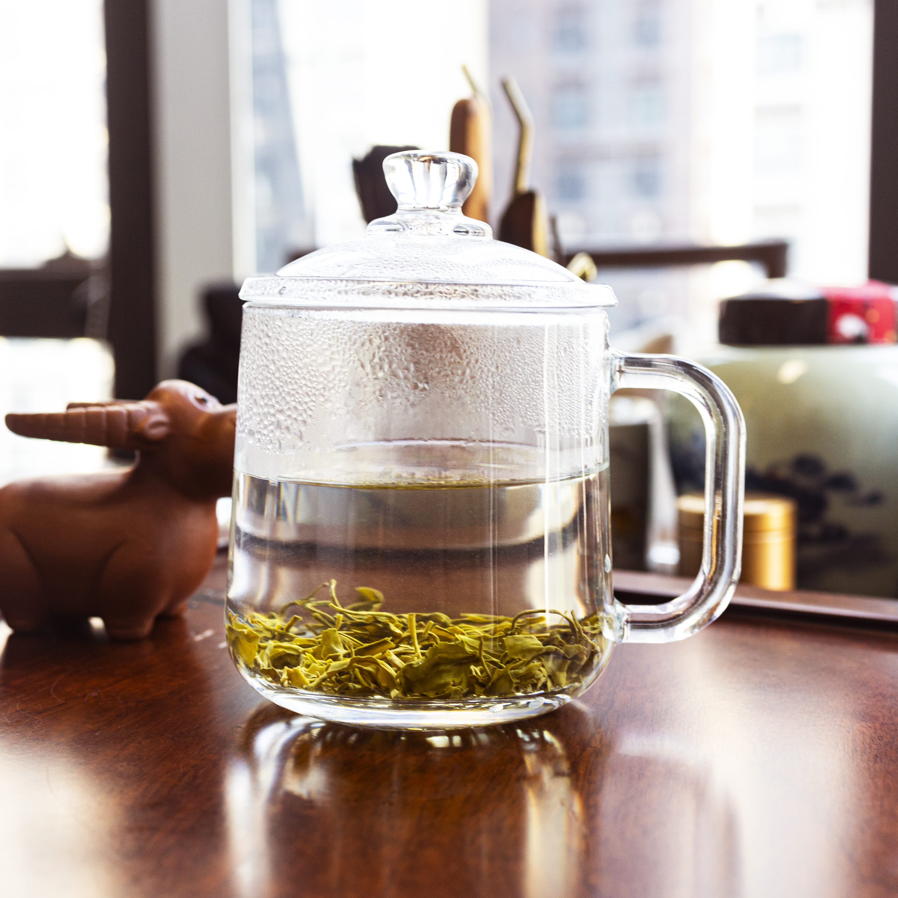 Handmade Natural Quartz Crystal Transparent Tea Cup(10.8oz/320ml)