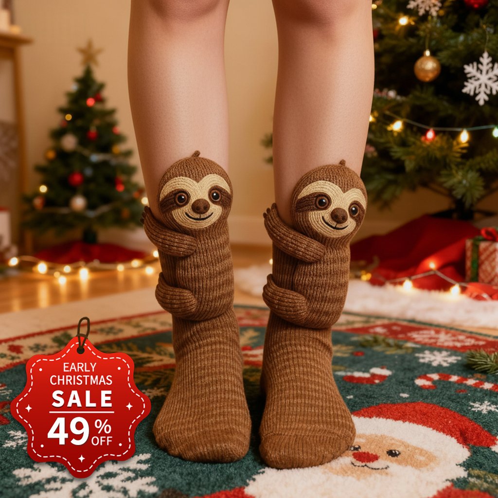 🔥LAST DAY 49% OFF - 🦥Cozy 3D Knit Animal Socks🧦