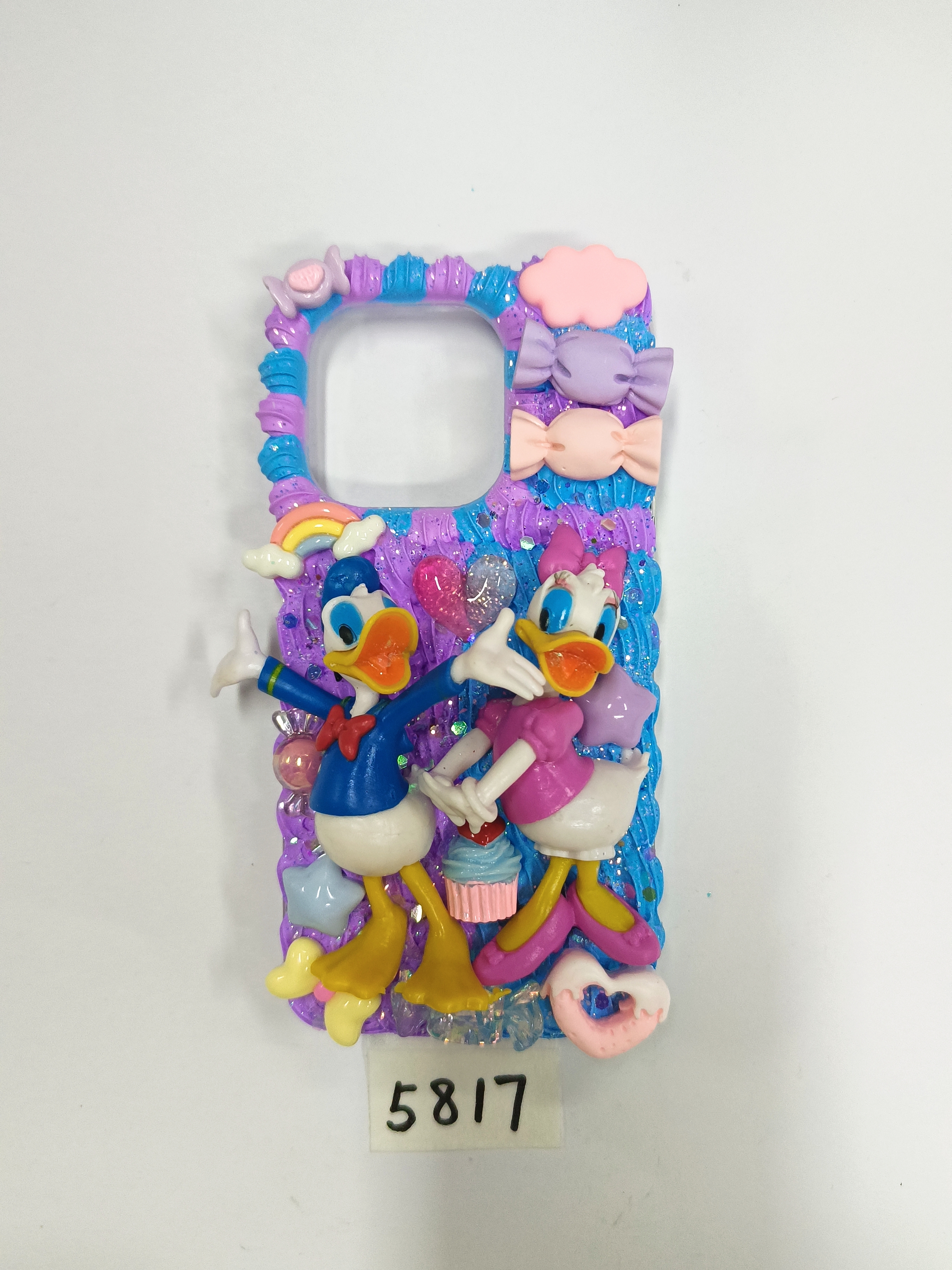 Donald Duck Style Cream Glue Phone Case, DIY Donald Duck Phone Case, Art & Commemorative Gift