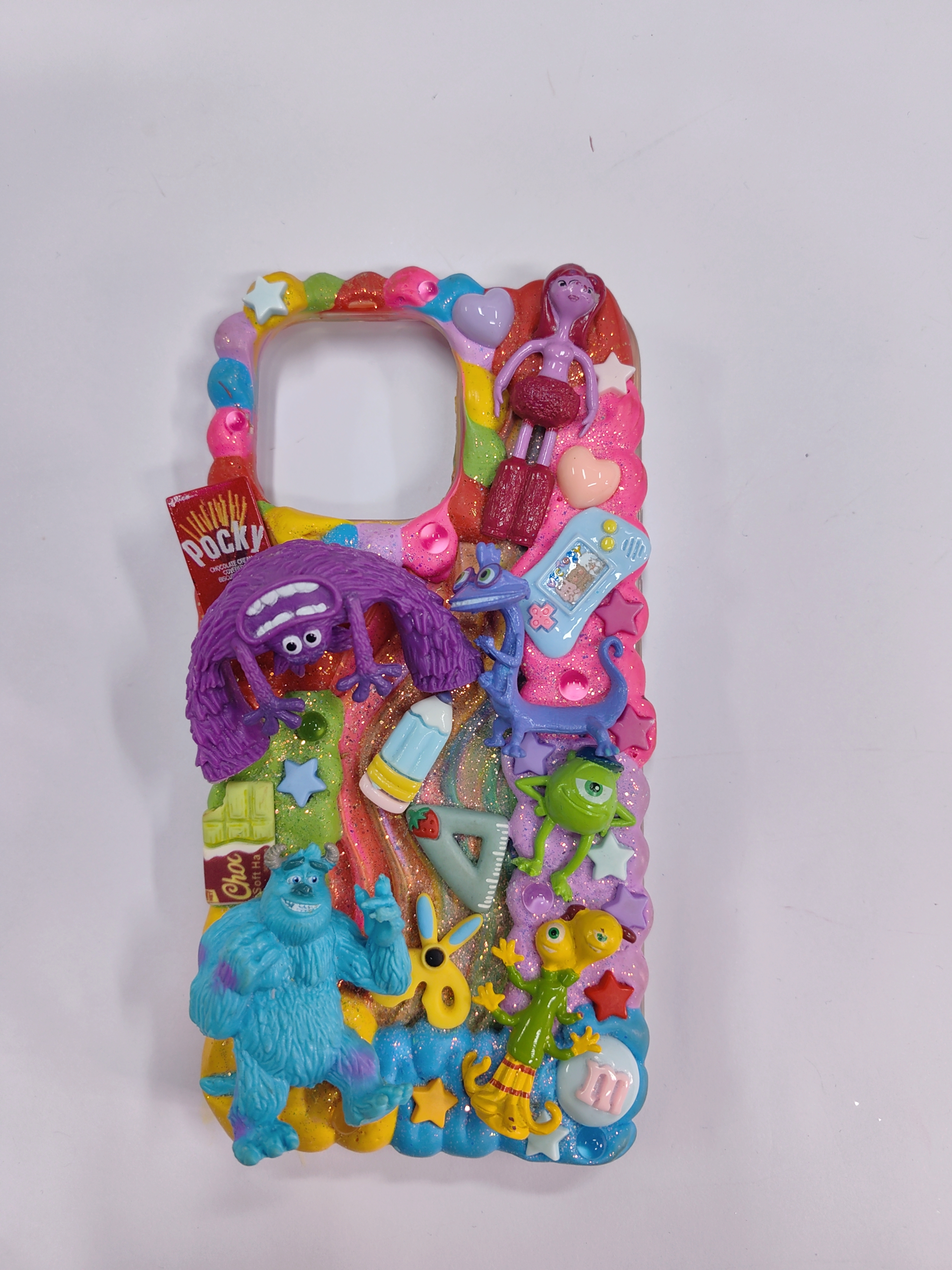 Monster University cream glue handmade mobile phone case, 3D three-dimensional animation characters, art gifts, purely handmade custom