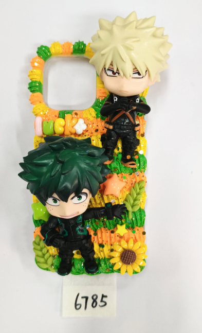My Hero Academia - themed phone cases,3D charms with the character,phone case gift,cream glue phone case