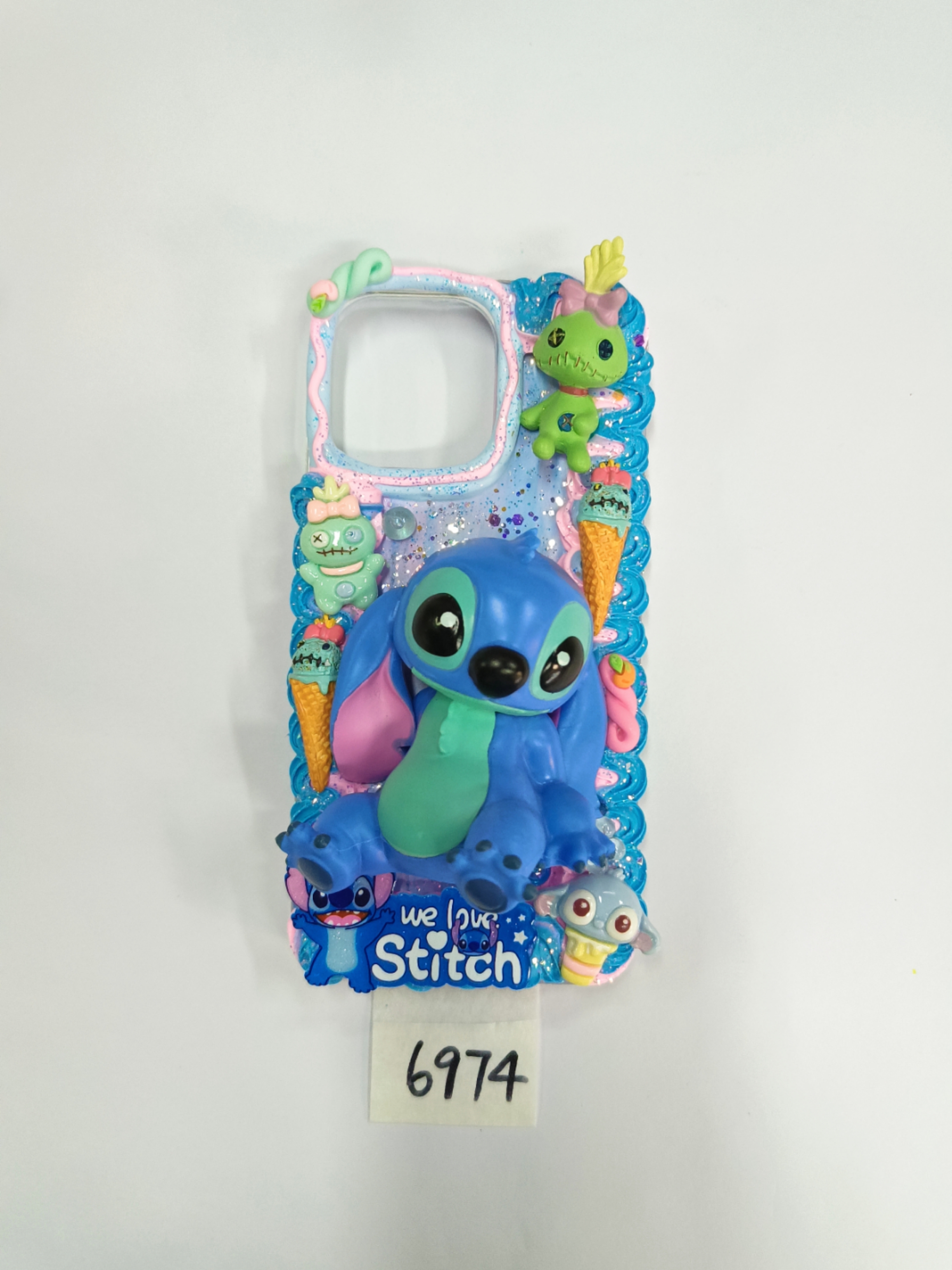 Stitch003 - Disney - Lilo & Stitch Handmade DIY Phone Case,with White pigeon, Cake, Ice cream, Little Stevie, Dolphin,Surfboard, case for the iphone, samsung, moto