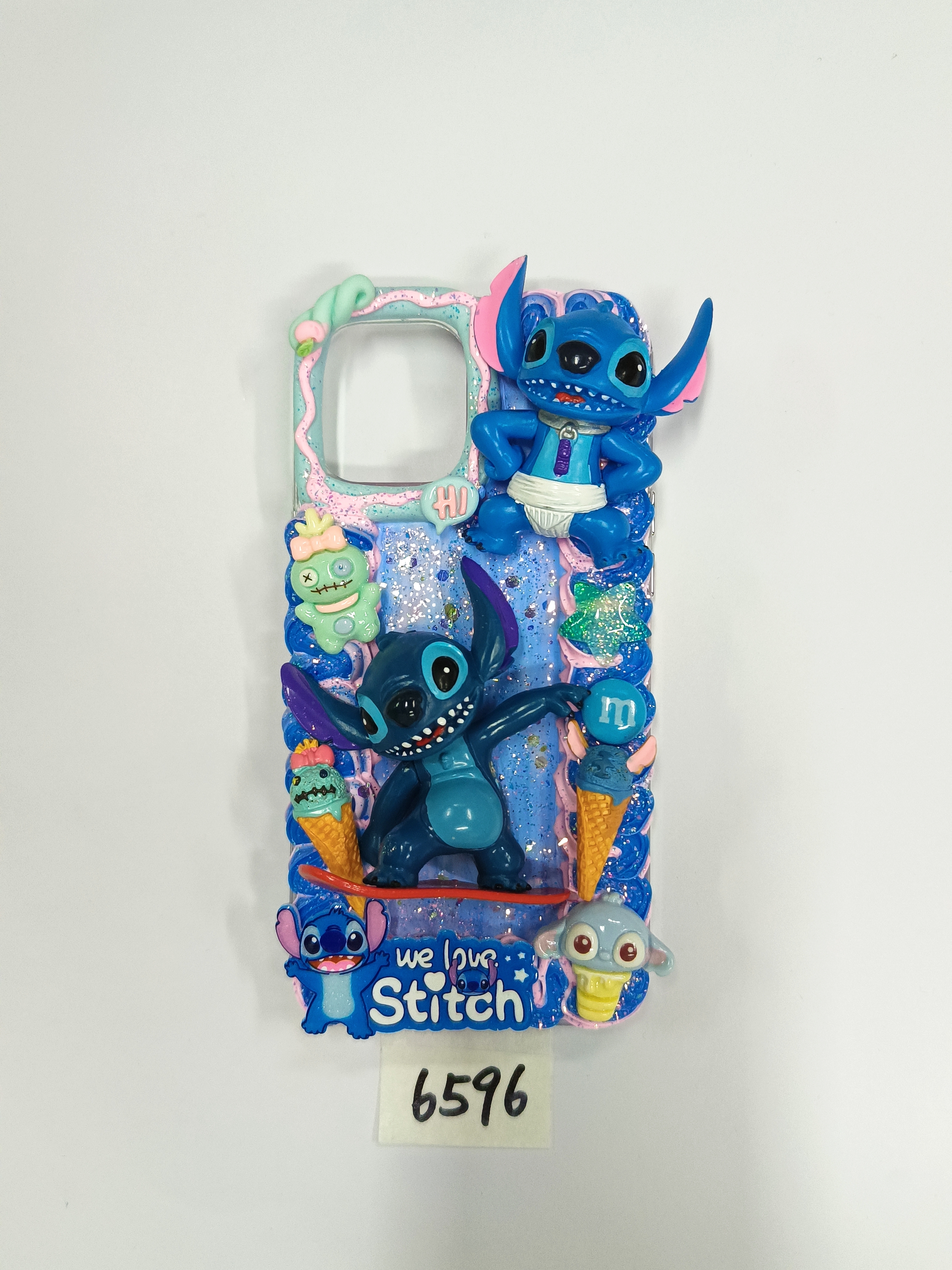Stitch- Disney - Lilo & Stitch World Handmade DIY Phone Case with Swimming circle, Beach vacation, Rainbow, Surfboard, Boat, Whale, blue and white style, case for the iphone, samsung, moto