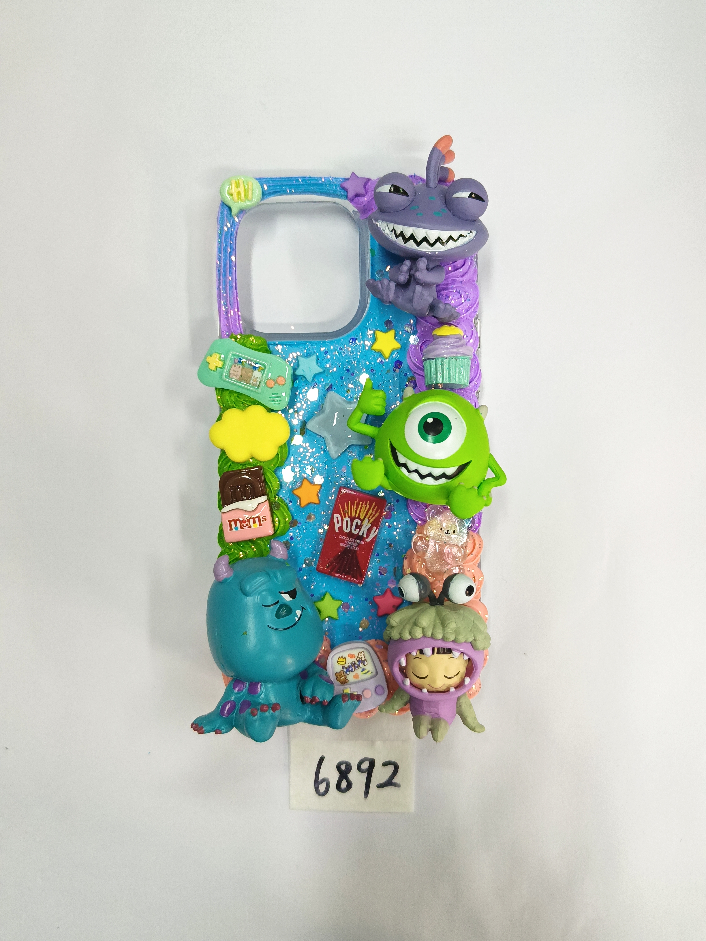 Monster University cream glue handmade mobile phone case, 3D three-dimensional animation characters, art gifts, purely handmade custom