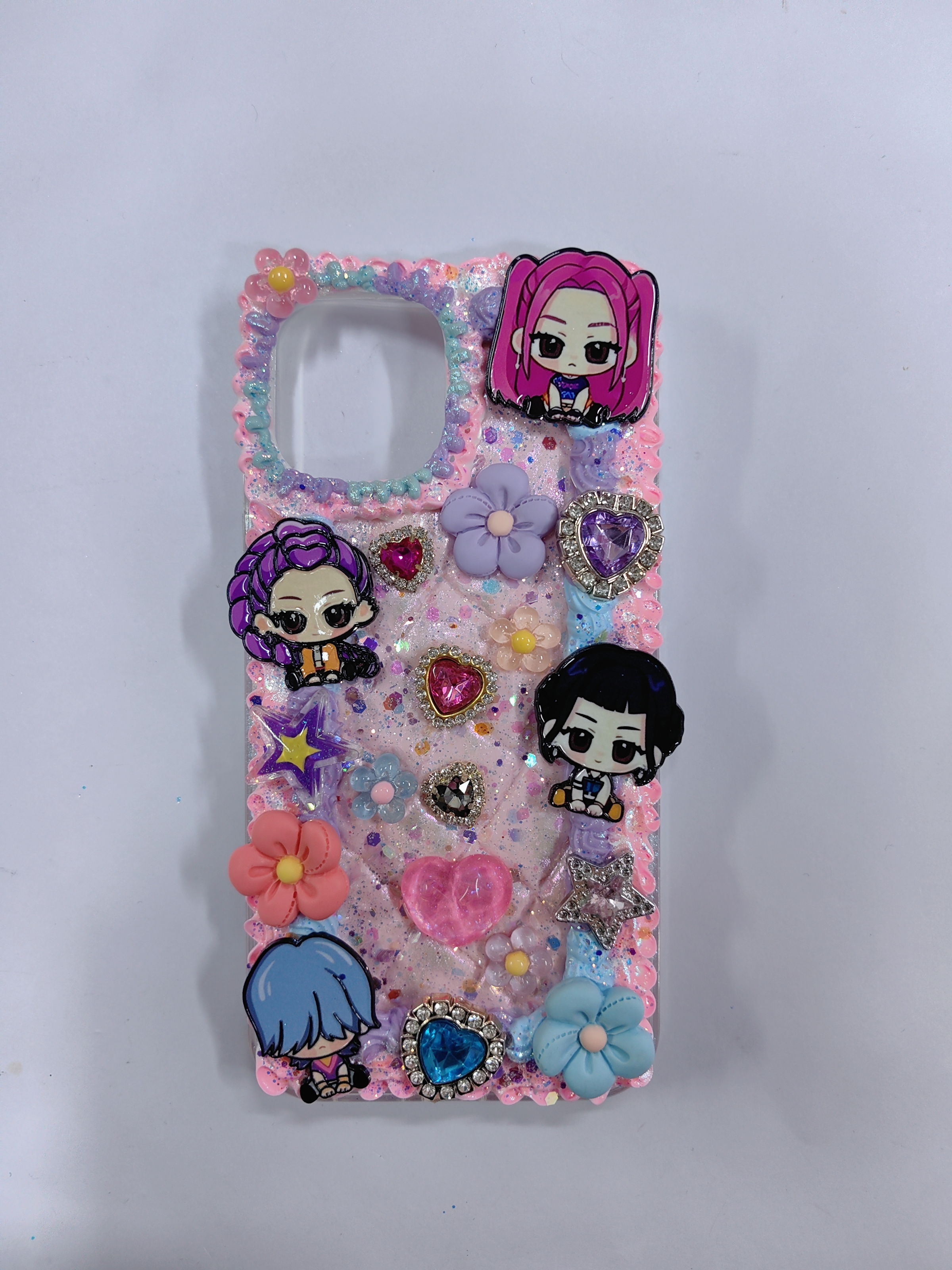 K-Pop- Demon Hunters,DIY design, cream glue phone case, custom gifts, souvenirs.