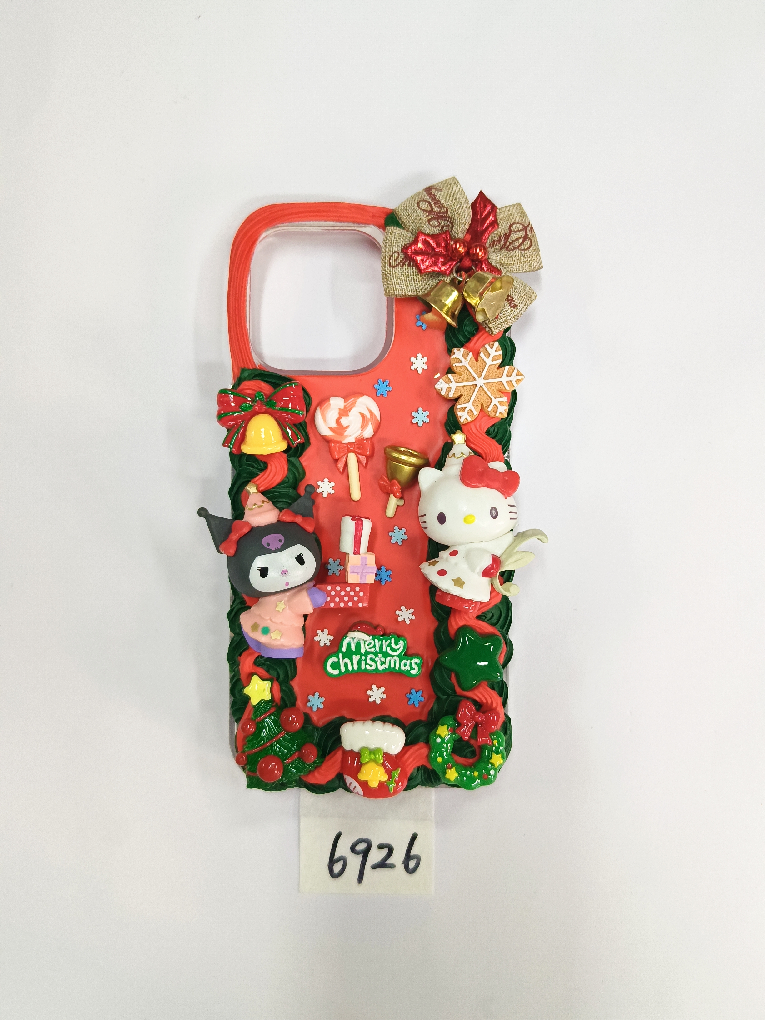 Sanrio Christmas Phone Case, 3D Handmade Cream Glue Phone Case, Featured Phone Case, DIY Phone Case, Gifts.