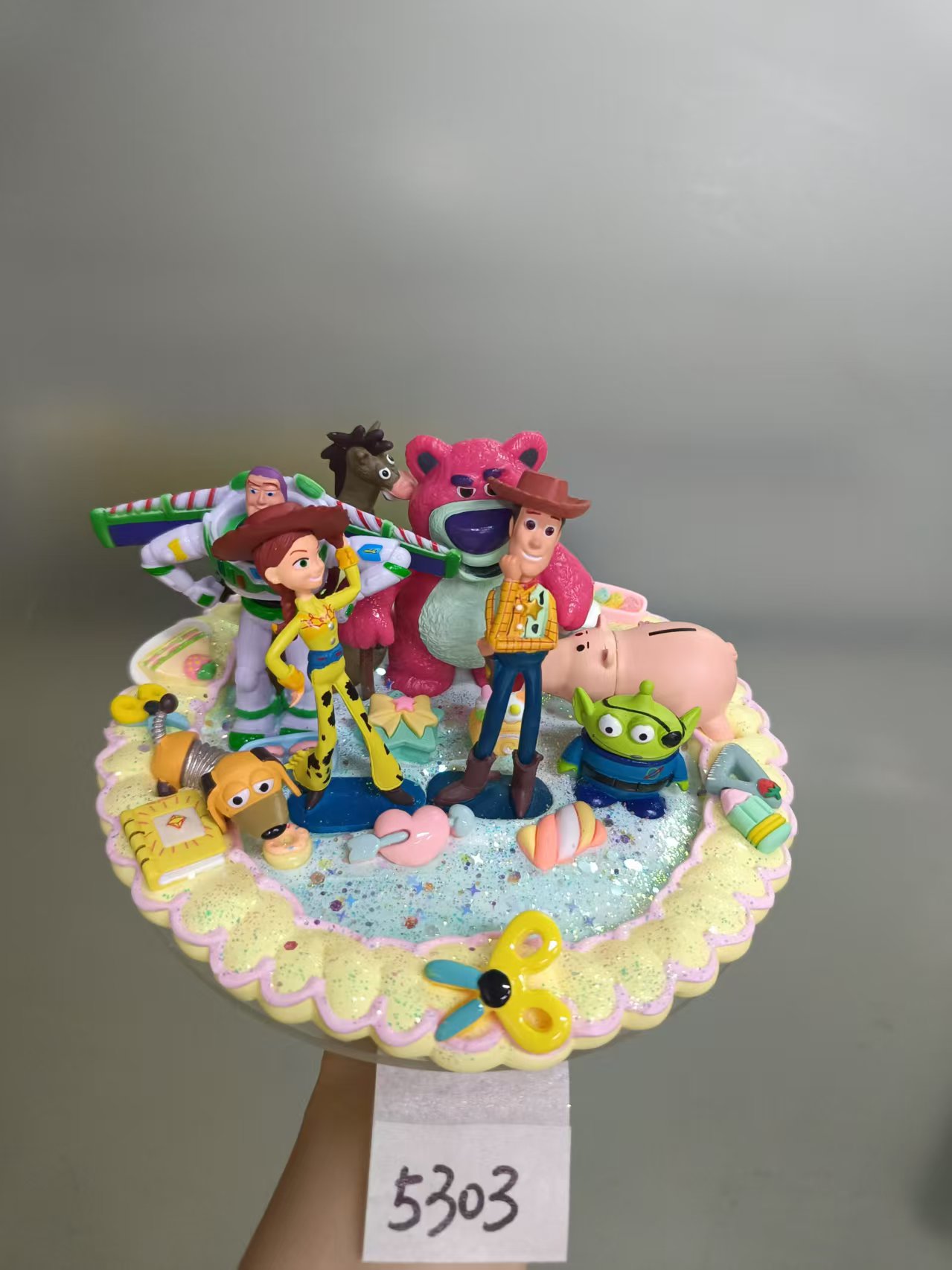 Toy Story mobile phone holder, cream glue style, 3D three-dimensional decoration, art gift, display stand