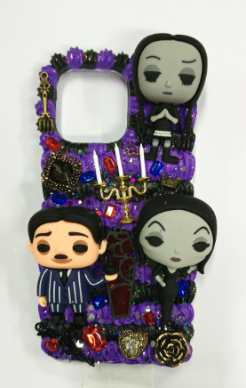The Addams Family style phone case, a must-have phone case for Halloween, horror style, Halloween gift, art collection