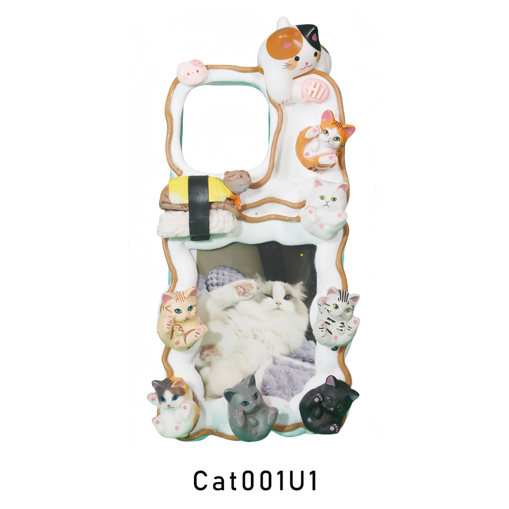 Cute Cat Handmade Phone Case Cat001U1