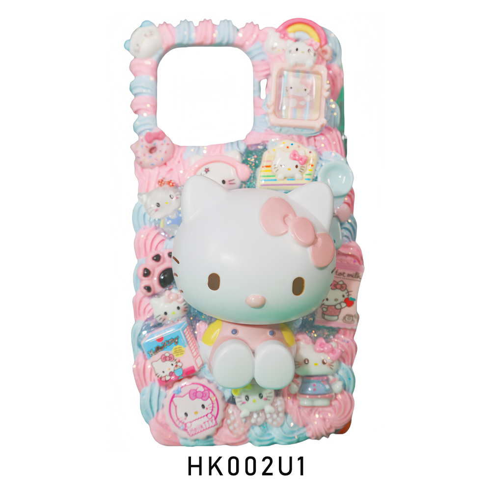 HK002U1 -Sweet Pink Cat World Handmade Phone Case