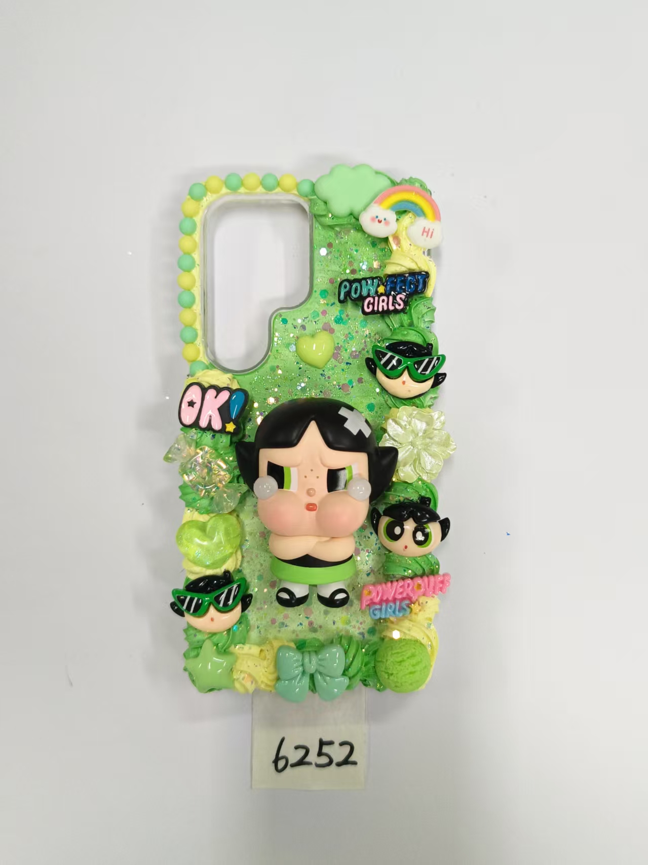 Crybaby cream glue phone case series, pink color, PPG co-branded Crybaby model, artistic gift, customized phone case gift