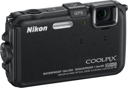 Nikthton COOLPIX AW100 16 MP CMOS Waterproof Digital Camera with GPS and Full HD 1080p Video (Black)