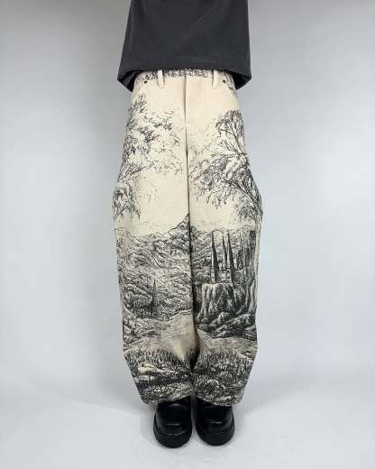 HELLLEVEL FULL PRINT PANTS