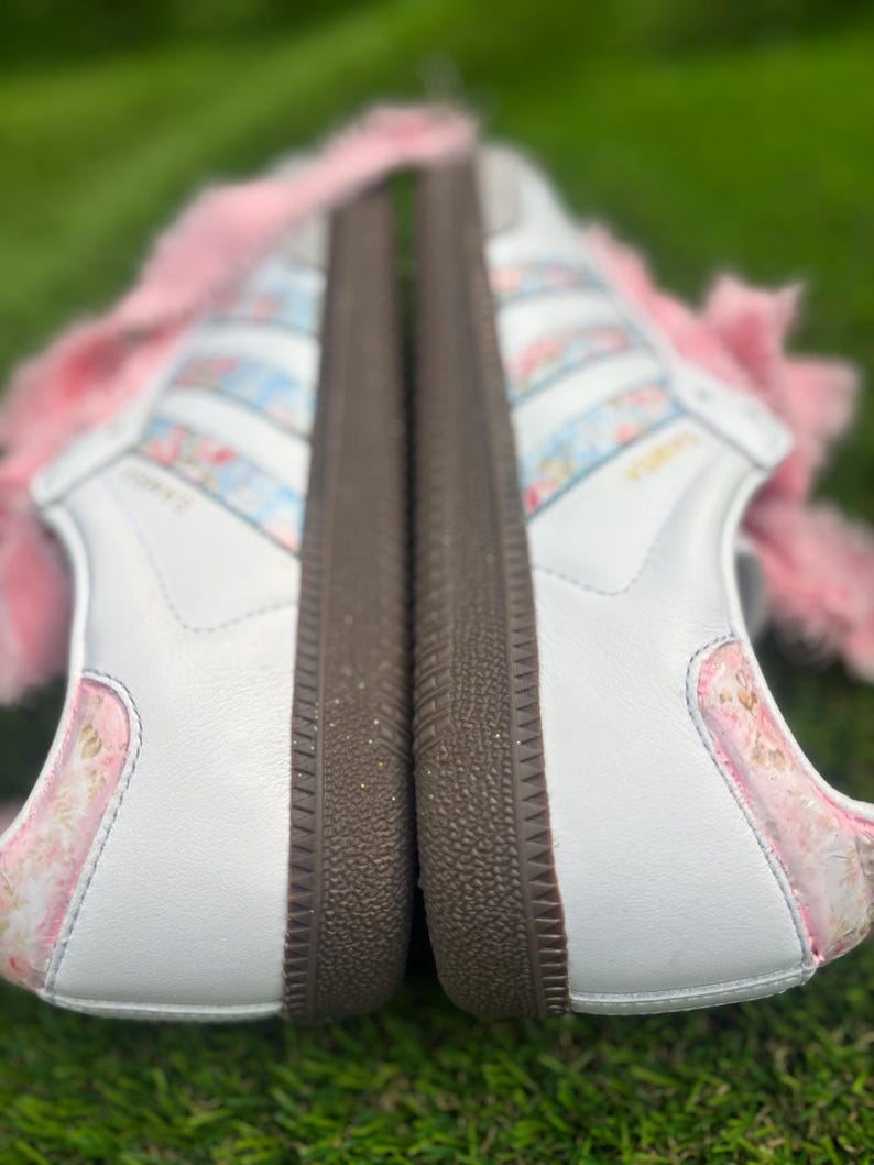 Custom Floral Samthtba OG Sneakers: Coquette core Velvet Lace Shoes