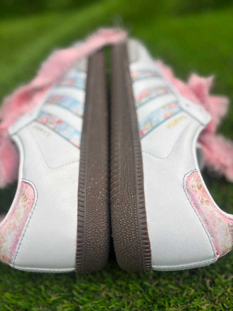 Custom Floral Samthtba OG Sneakers: Coquette core Velvet Lace Shoes