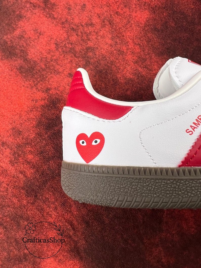 Samthtba Vintage Valentine Edition – Custom Red & Pink Heart Shoes – Romantic Streetwear Trainers