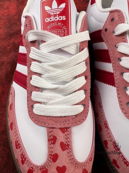 Samthtba Vintage Valentine Edition – Custom Red & Pink Heart Shoes – Romantic Streetwear Trainers