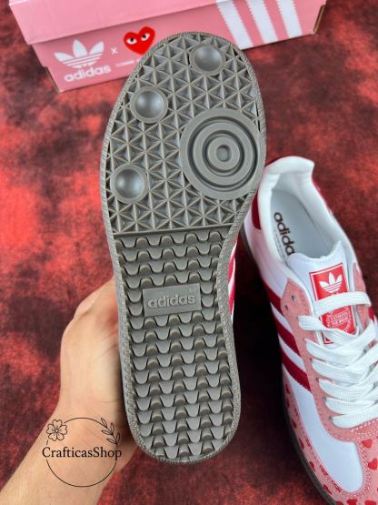 Samthtba Vintage Valentine Edition – Custom Red & Pink Heart Shoes – Romantic Streetwear Trainers