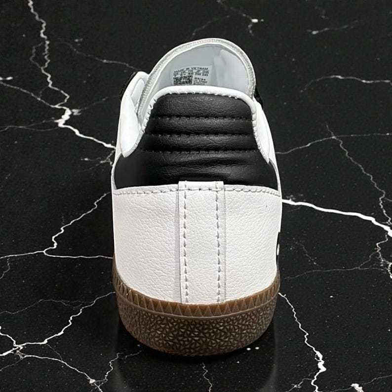 Custom Samthtba-Style Sneakers — Black & white Heart Valentine Design