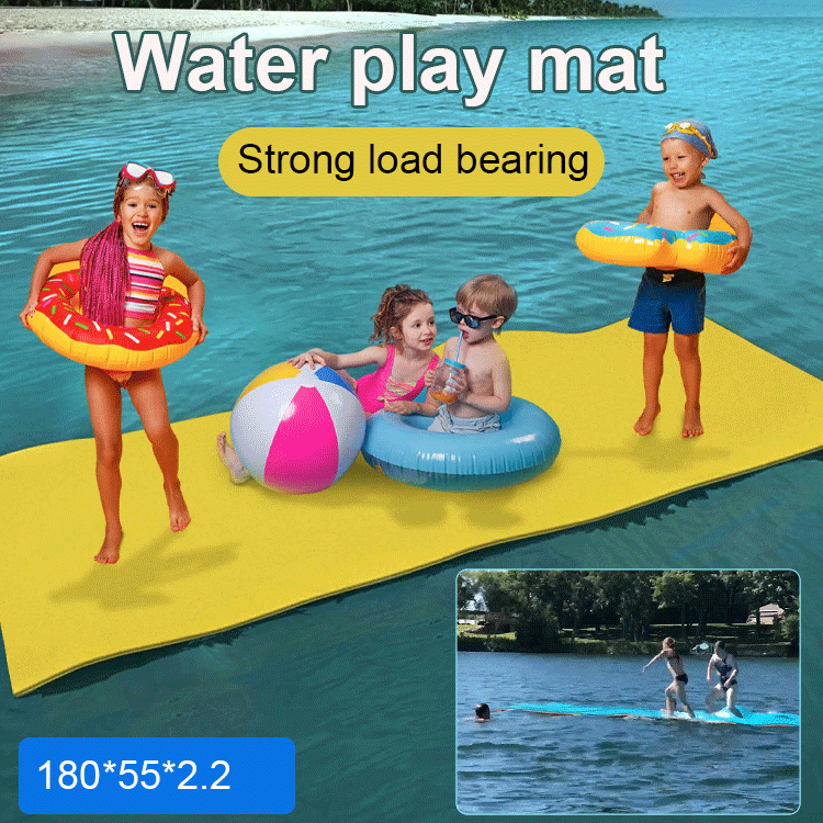 Magic carpet floating mat on water