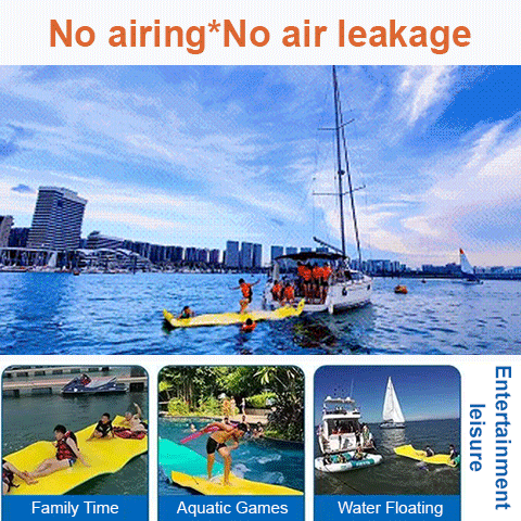 Magic carpet floating mat on water