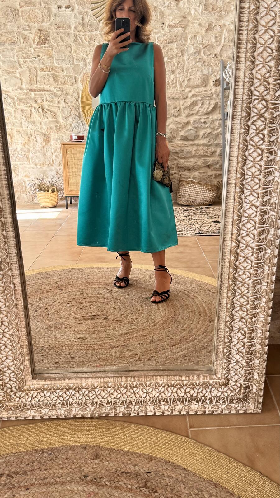 Ines maxi dress Petrol green
