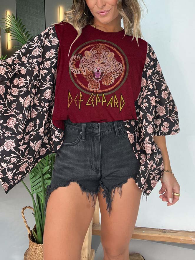 Sweat à Capuche Def Leppard Tiger Heavy Metal – Hoodie Officiel Rock Band Vintage Pour Fans