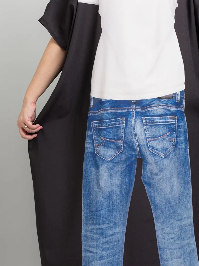Jeans + Tee Caftan (Black)