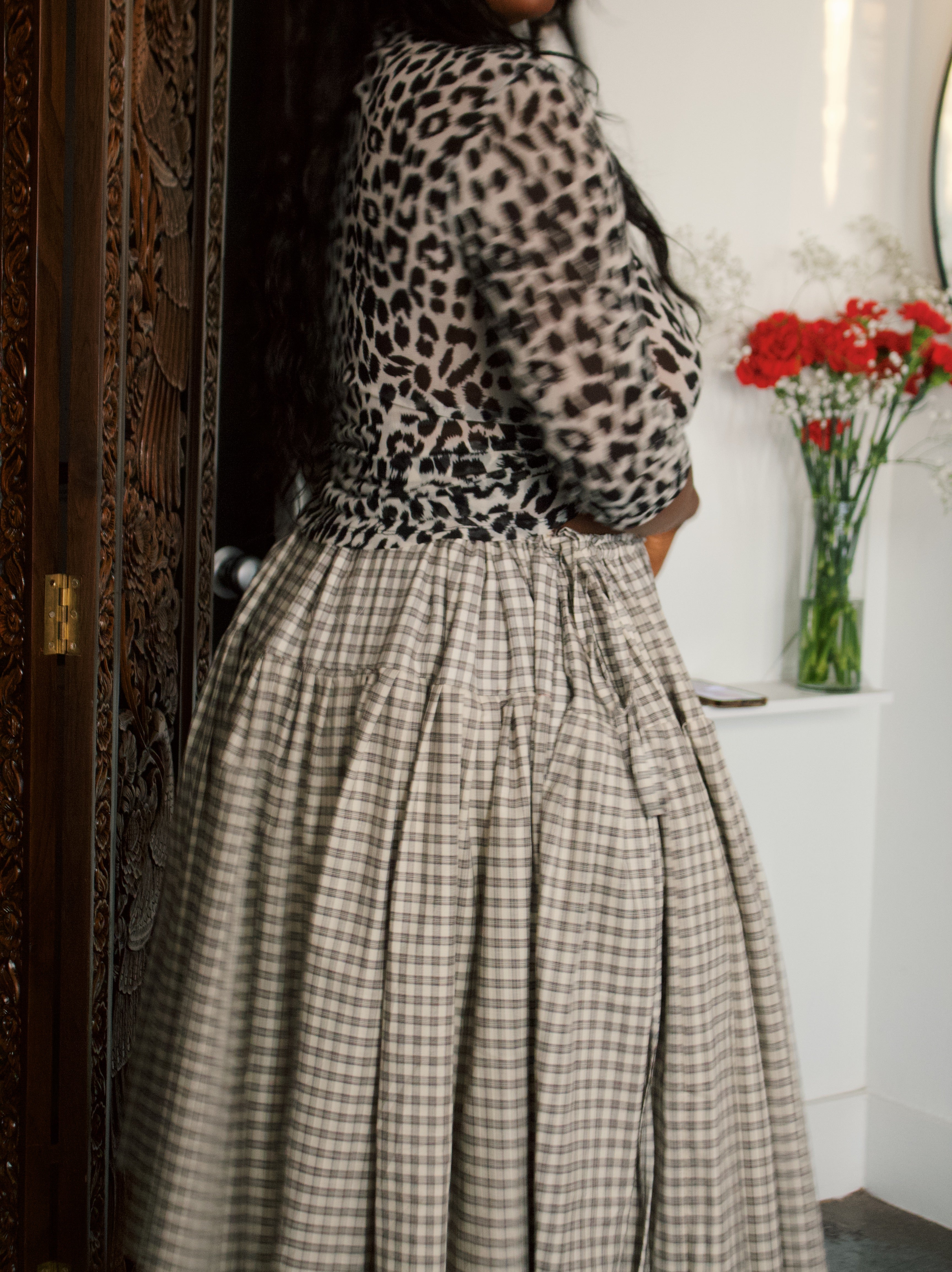 The Meadow Skirt - Plaid - Tea