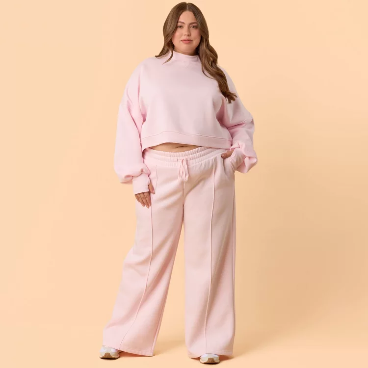 Women's Cotton Candy Crew Neck Set