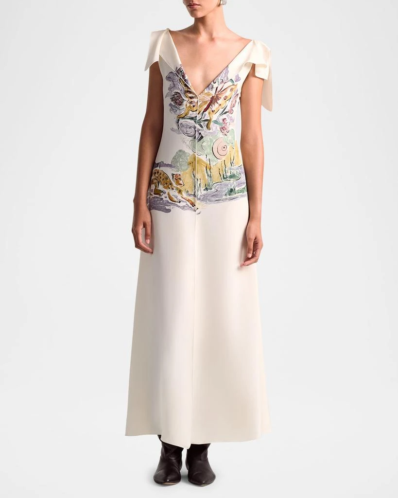 Women’s Jophee Drape Cap-Sleeve Maxi Dress