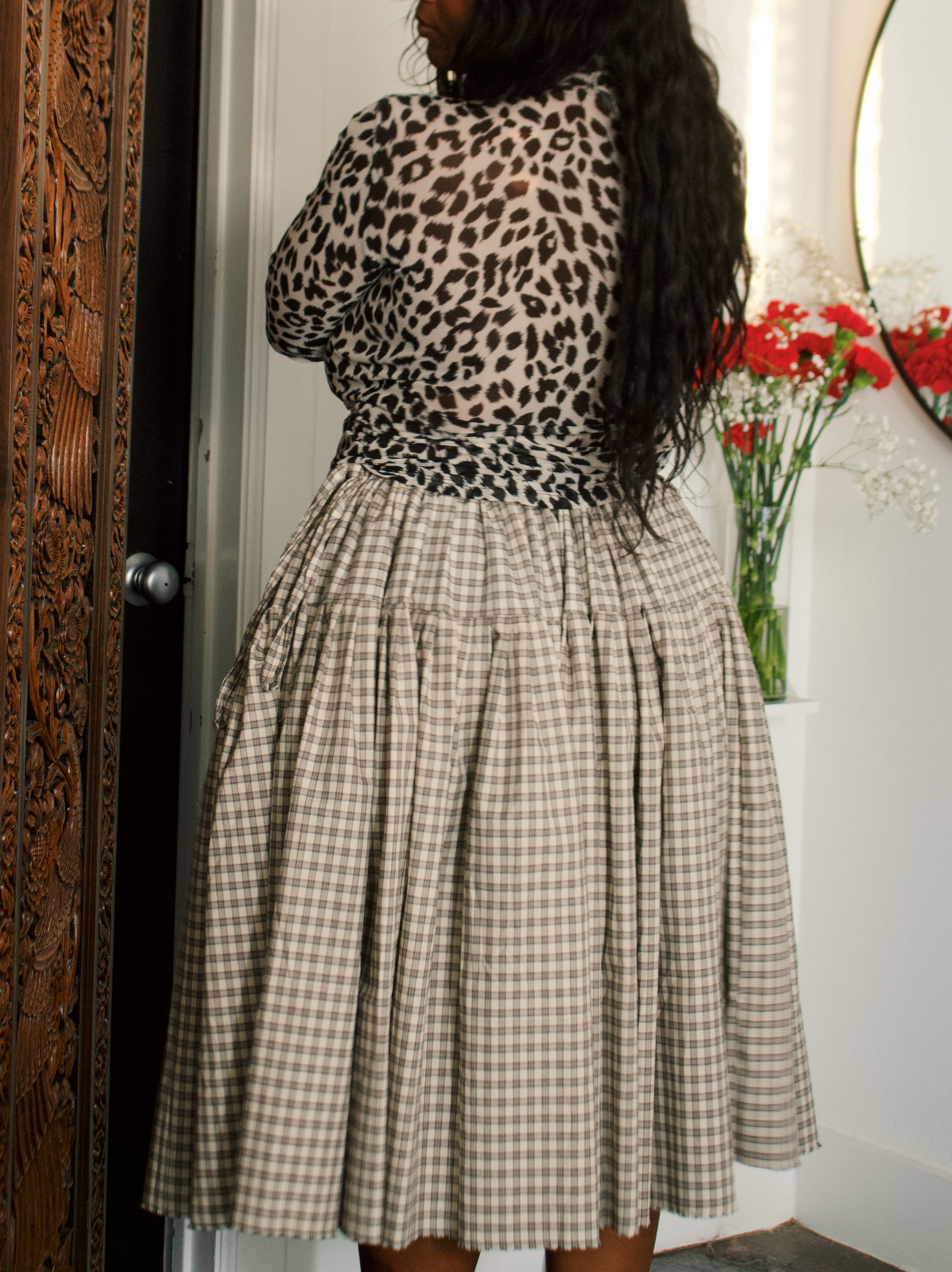 The Meadow Skirt - Plaid - Tea