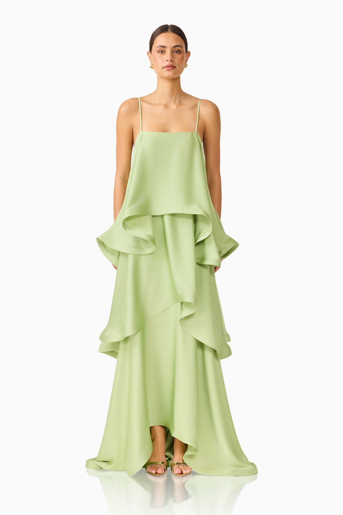 Elliatt Tilly Tiered Maxi Dress in Butter Yellow 