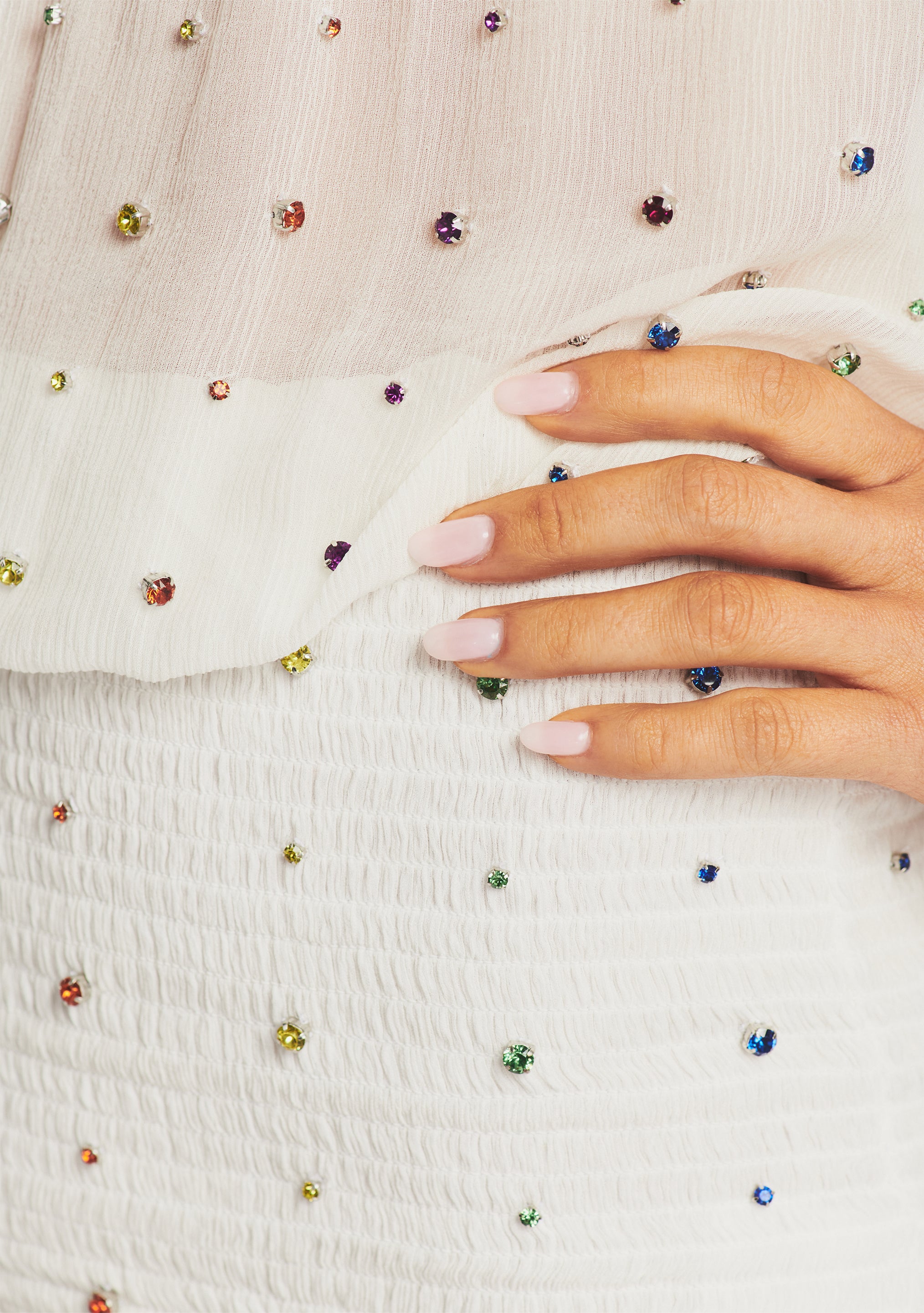 Taisha Embellished Silk Chiffon Dress