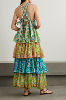 ALÉMAIS ALÉMAIS - + Net Sustain Dreamer Belted Tiered Printed Linen And Ramie Maxi Dress - Multi