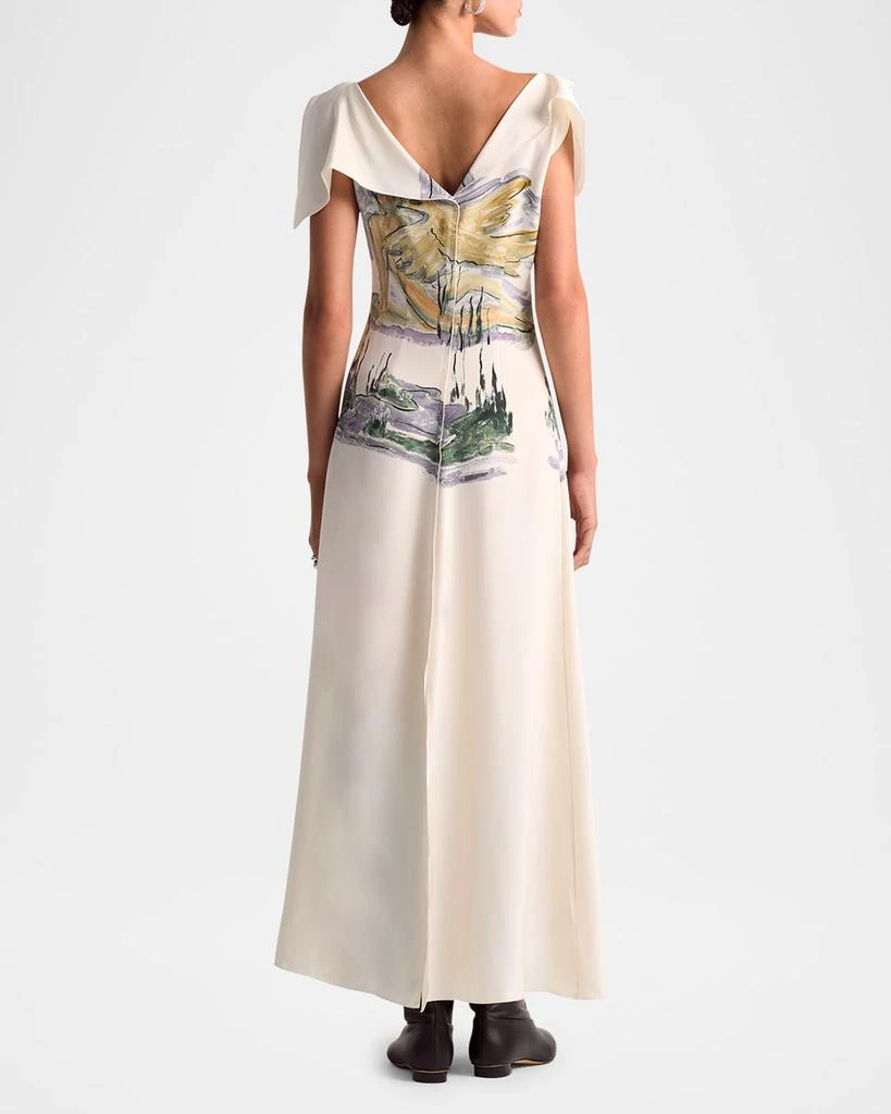 Women’s Jophee Drape Cap-Sleeve Maxi Dress